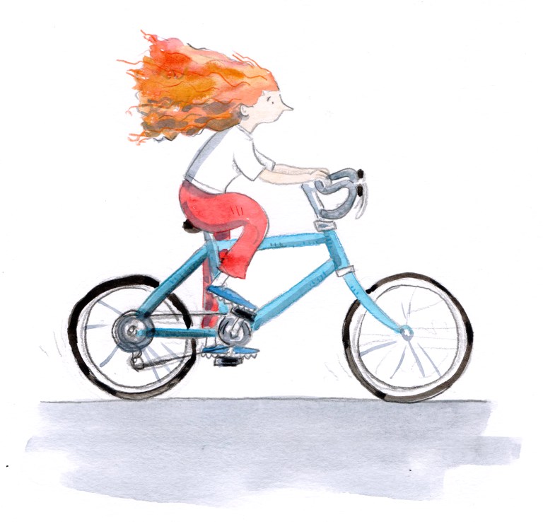 lady cycling 001