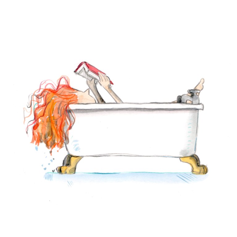 reading in the bath 001