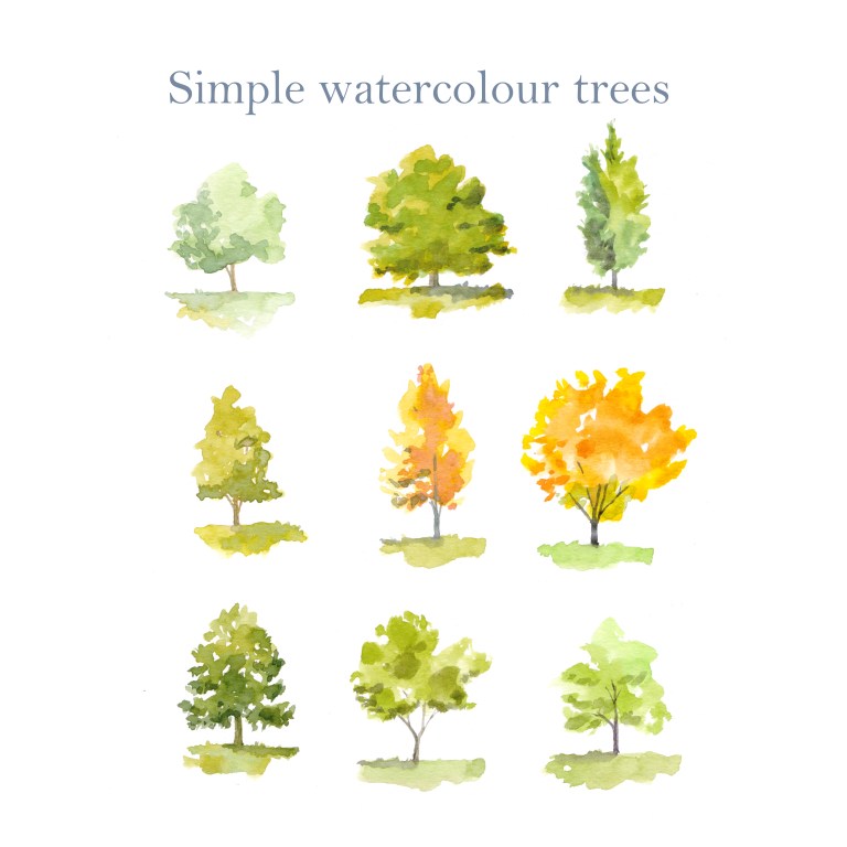 watercolour trees 001