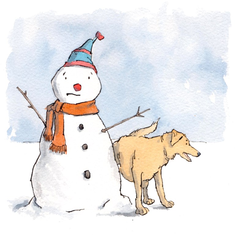 dog snowman 001