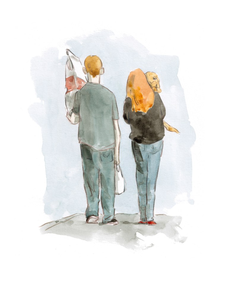 couple with new friend 8 x 10